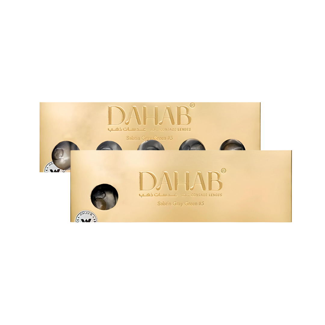 Close-up of lens21' Dahab One Day Mix Color Lens Combo packaging showcasing vibrant lens colors.