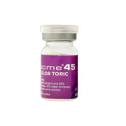 Close-up of the vibrant color of the lens21 Acme 45 Yearly Color Toric lens.