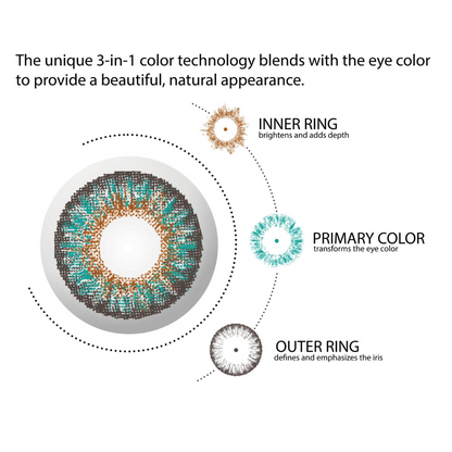 Alcon Air Optix Color (2 Lens/Box) - Honey