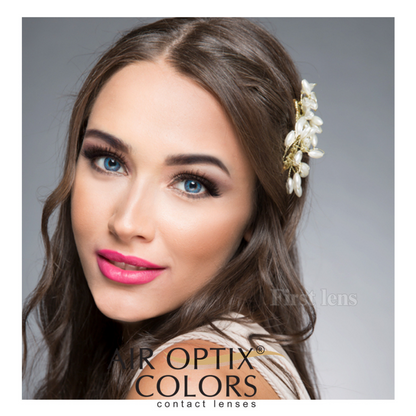 Intense Brilliant Blue contact lenses close-up