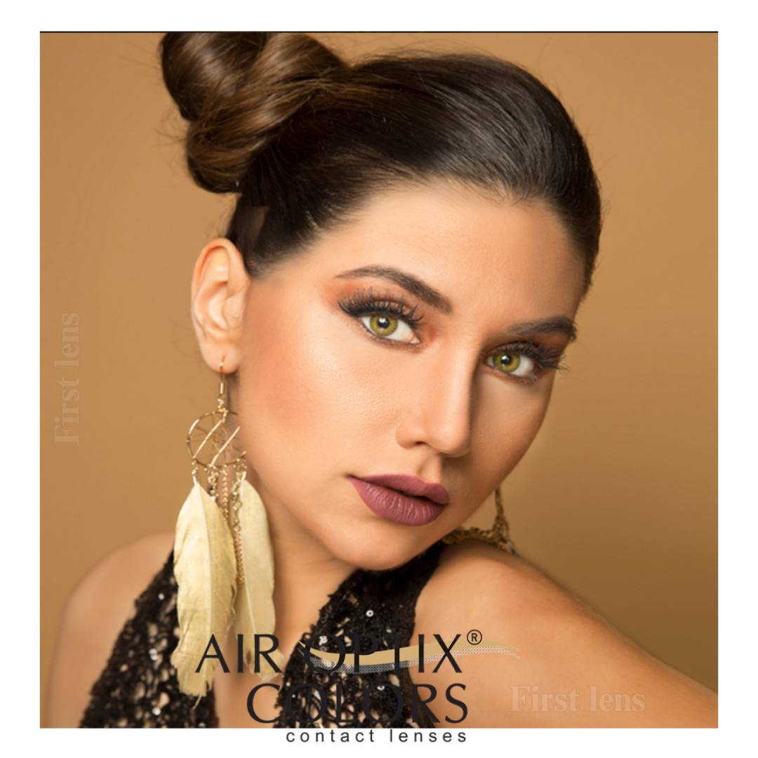 Close-up of Gemstone Green contact lenses