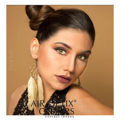 Close-up of Gemstone Green contact lenses