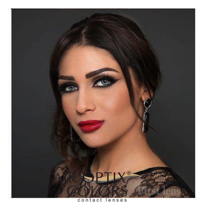 Sleek Sterling Gray contact lenses close-up