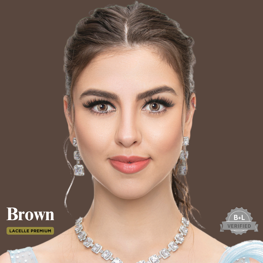 Natural Brown Lacelle Premium Color Contact Lenses (2 lenses/box) - Lens21