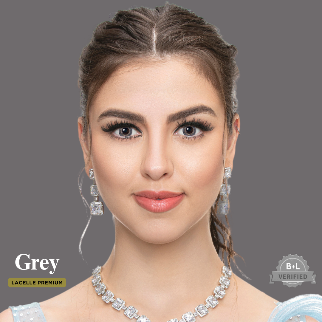 Sleek Gray Lacelle Premium Color Contact Lenses (2 lenses/box) - Lens21
