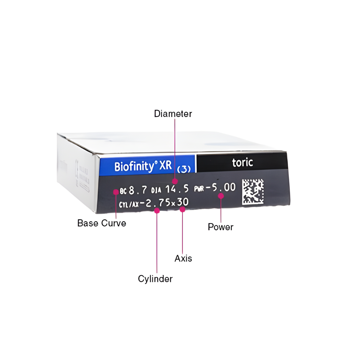 Biofinity XR Toric lenses from Lens21: Designed for maximum comfort and precise vision correction.