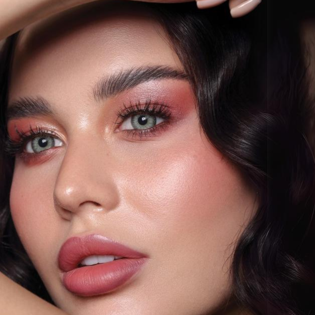 Sabrin Gray Green Color Contact Lens by Dahab One Day - Muted Greenish Gray Hue