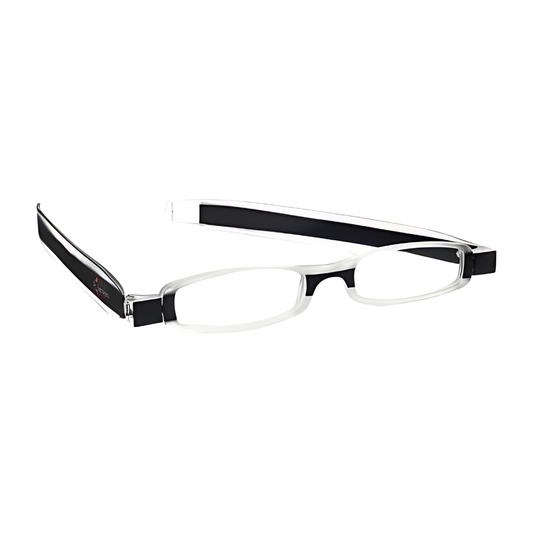 lens21 Dr. Harmanns reading glasses Library1 reading glasses on Open Book