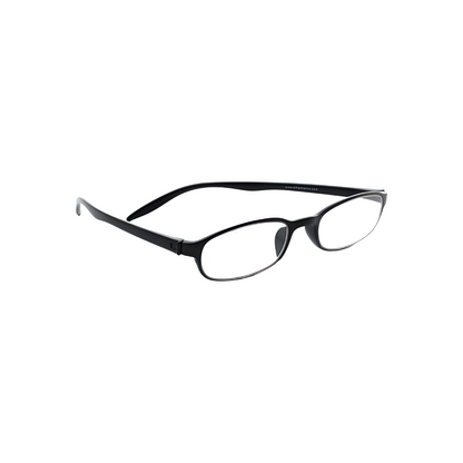 lens21 Dr. Harmanns reading glasses Library6 with a notebook and pen