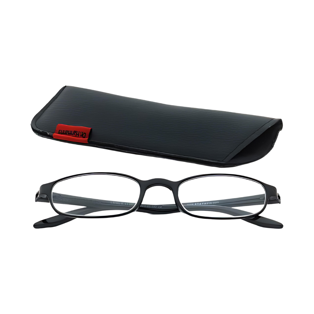 lens21 Dr. Harmanns reading glasses Library6 with a bookmark