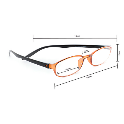 lens21 Dr. Harmanns reading glasses Library6 with a cup of coffee