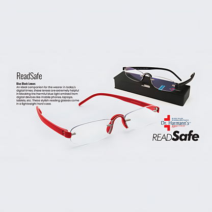 lens21 Dr. Harmanns reading glasses ReadSafe Blue Block 
