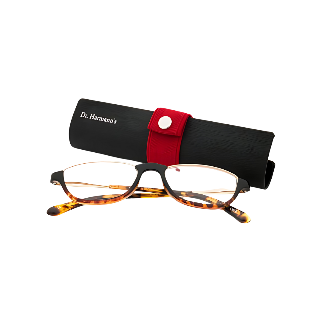  Close-up of Dr. Harmann's iReadOne Reading glasses with innovative lens technology by lens21 