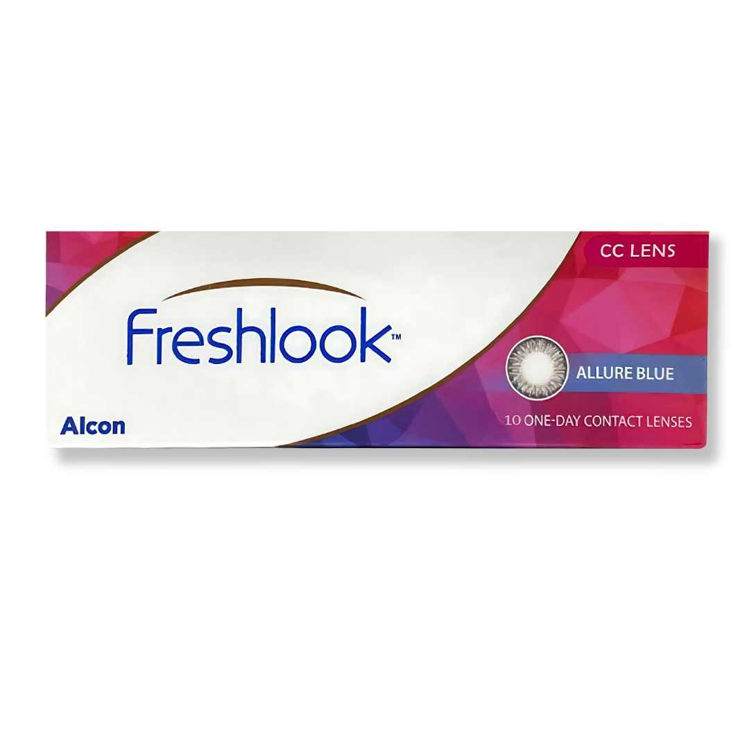 Lens21 presents FRESHLOOK CC Allure Color One Day lenses in captivating Sapphire Blue.