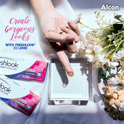 Transform your look with Hazel Brown FRESHLOOK CC Allure Color One Day lenses by Lens21.