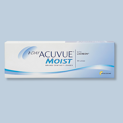 Lens21: Model wearing Moist Acuvue contact lenses