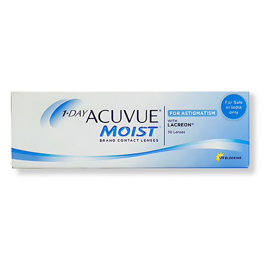 Lens21: Close-up of Johnson & Johnson 1-Day Acuvue Moist for Astigmatism contact lenses