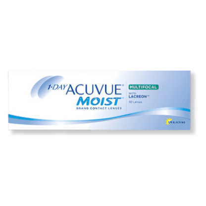 Lens21: Close-up of Johnson & Johnson 1-Day Acuvue Moist Multifocal contact lenses