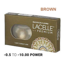 Load image into Gallery viewer, Bausch &amp; lomb lacelle premium color lenses (1 lens/box) Brown
