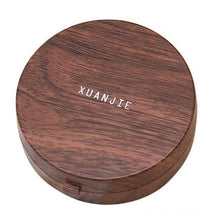 Load image into Gallery viewer, Wood Grain Round Contact Lens Case With Mirror (Coffee)
